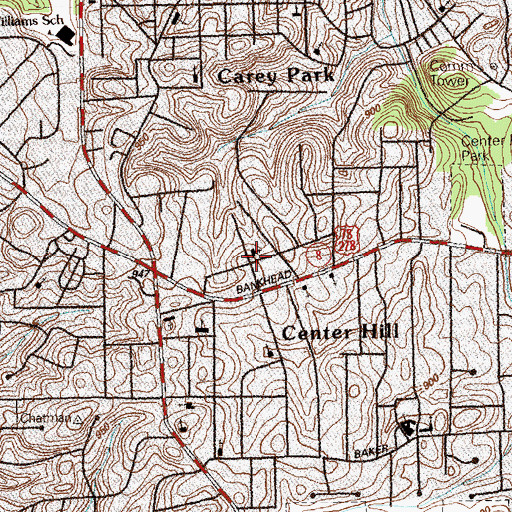 Topographic Map of Truelove Baptist Church, GA