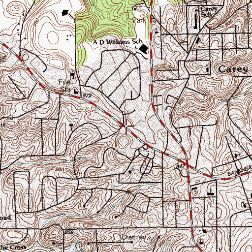 Topographic Map of Good Samaritan Baptist Church, GA