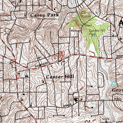 Topographic Map of Faith Tabernacle Baptist Church, GA