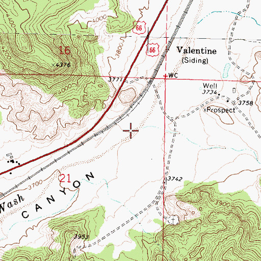 Topographic Map of Cottonwood Creek, AZ
