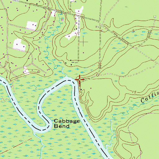 Topographic Map of Allens Mill (historical), GA