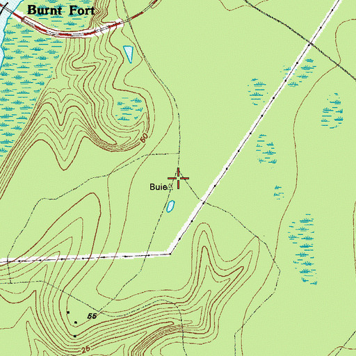 Topographic Map of Burnt Fort School (historical), GA