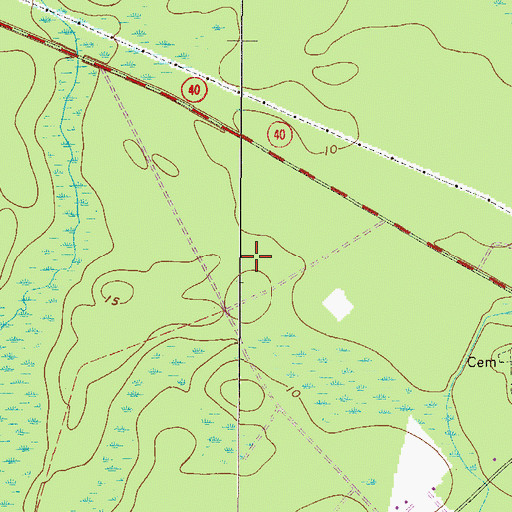 Topographic Map of Germantown School (historical), GA