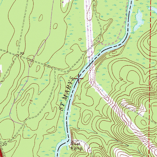 Topographic Map of Highway Park Ferry (historical), GA