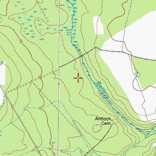 Topographic Map of Mount Zion Church (historical), GA
