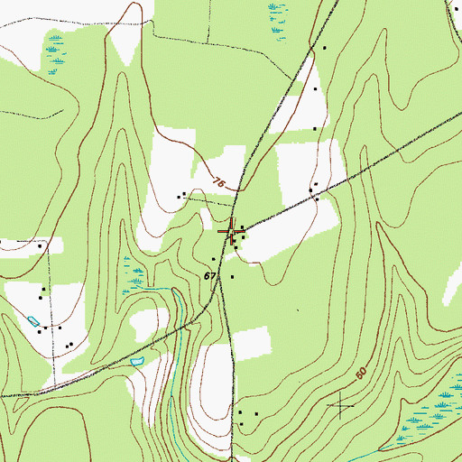 Topographic Map of Prescott School (historical), GA