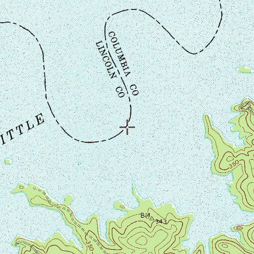 Topographic Map of Canidy Branch, GA