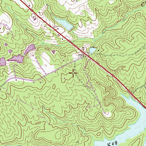 Topographic Map of China Hill School (historical), GA