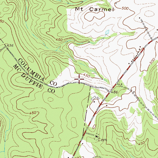 Topographic Map of Hosea Chapel (historical), GA