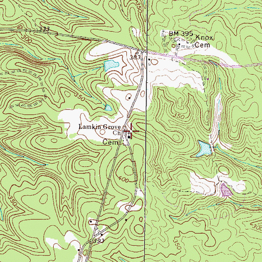 Topographic Map of Lamkin Grove School (historical), GA