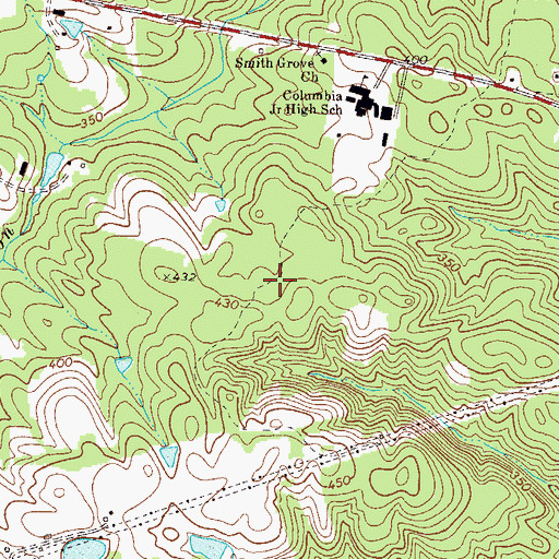 Topographic Map of Smith Church (historical), GA