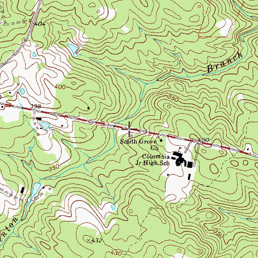 Topographic Map of Smith School (historical), GA