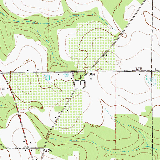 Topographic Map of Bell-Dixon School (historical), GA