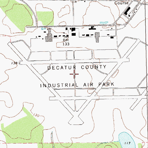 Topographic Map of Decatur County Industrial Air Park, GA
