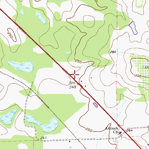 Topographic Map of Nelms (historical), GA