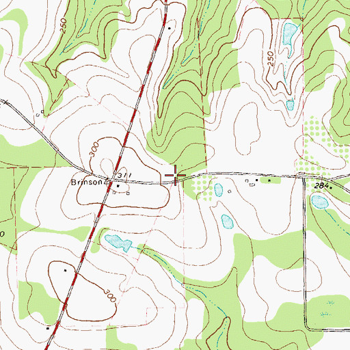Topographic Map of Orange Springs Church (historical), GA