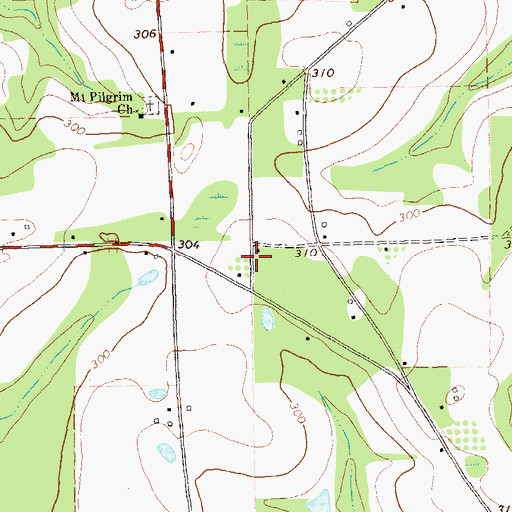 Topographic Map of Wayside School (historical), GA