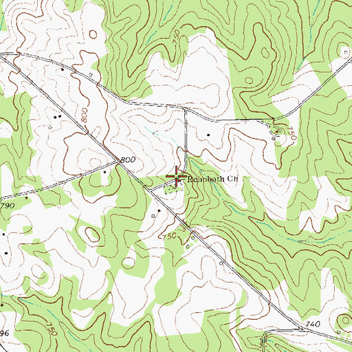 Topographic Map of Rehoboth School (historical), GA