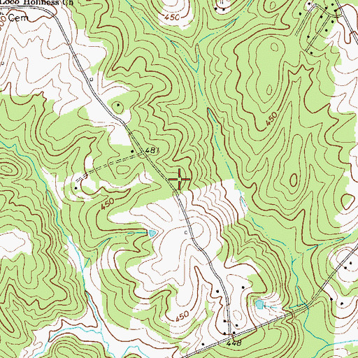 Topographic Map of Jones Academy (historical), GA