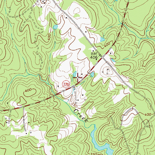 Topographic Map of Liberty Hill School (historical), GA
