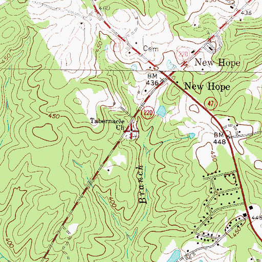 Topographic Map of Liberty School (historical), GA