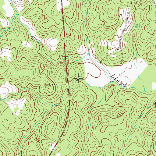 Topographic Map of Zion School (historical), GA