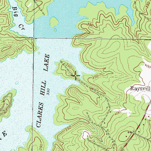 Topographic Map of Holly Grove School (historical), GA