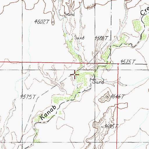 Topographic Map of Cottonwood Creek, AZ