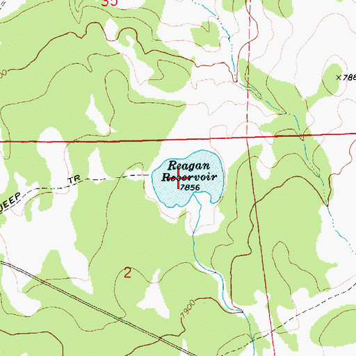 Topographic Map of Reagan Reservoir, AZ