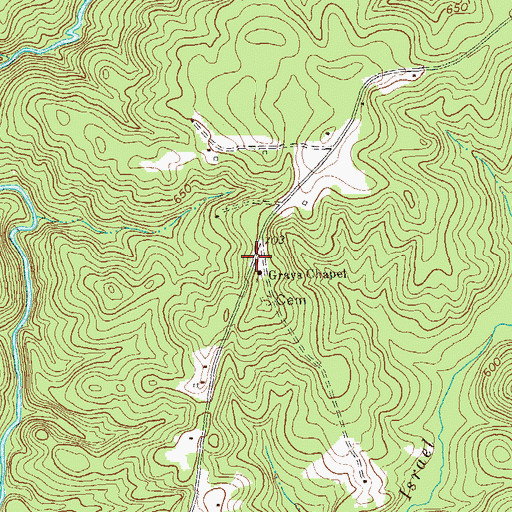 Topographic Map of Grays School (historical), GA