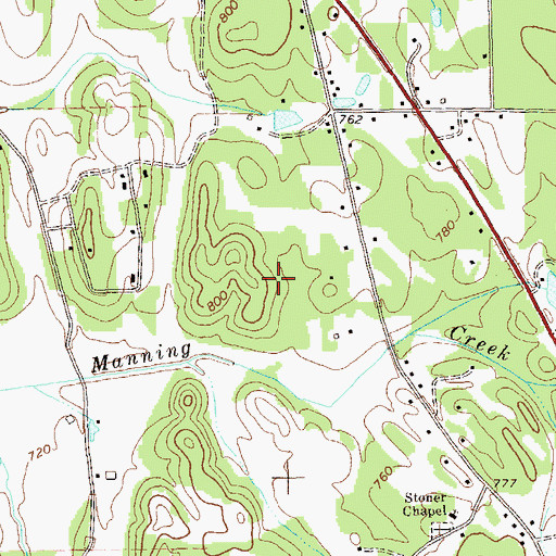 Topographic Map of Adairsville High School, GA