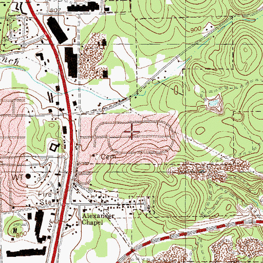 Topographic Map of Belaire, GA
