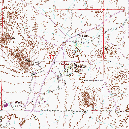 Topographic Map of Reata Pass, AZ
