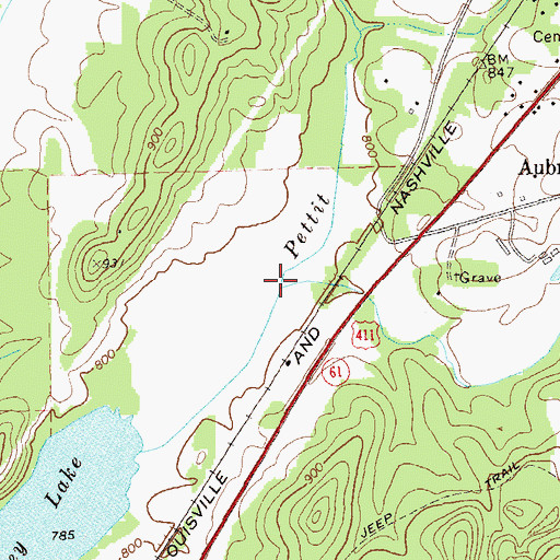 Topographic Map of Big Spring Branch, GA
