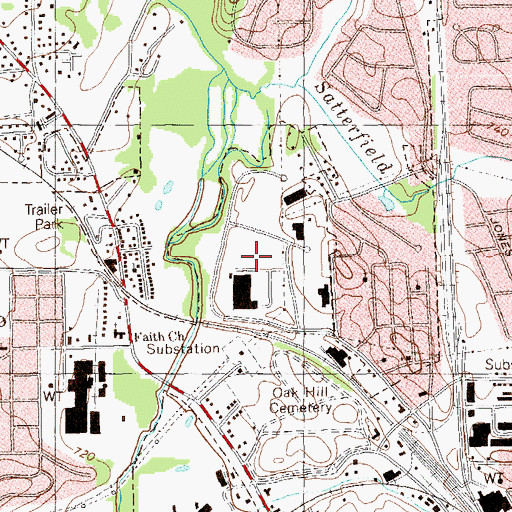 Topographic Map of Cartersville Industrial Park North, GA