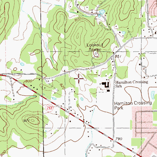 Topographic Map of Cass Middle School, GA