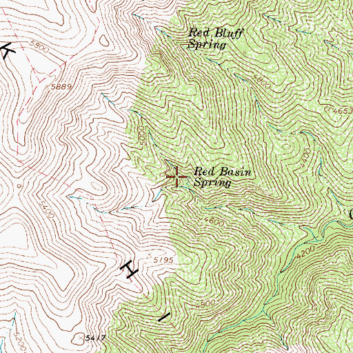 Topographic Map of Red Basin Spring, AZ