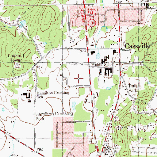 Topographic Map of Country Village, GA