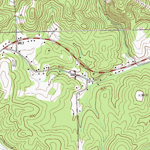 Topographic Map of Cunningham School (historical), GA