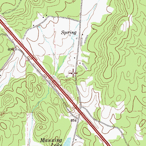 Topographic Map of Grace Church, GA