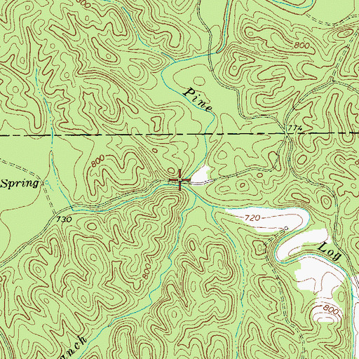 Topographic Map of Hopgood Bridge, GA