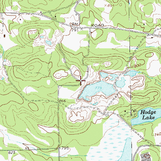 Topographic Map of Ligon (historical), GA
