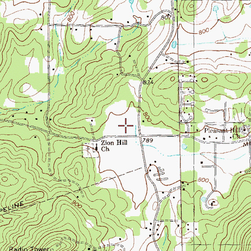 Topographic Map of Mission Road Elementary School, GA