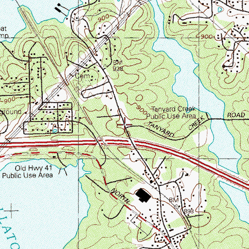 Topographic Map of New Zion Church, GA