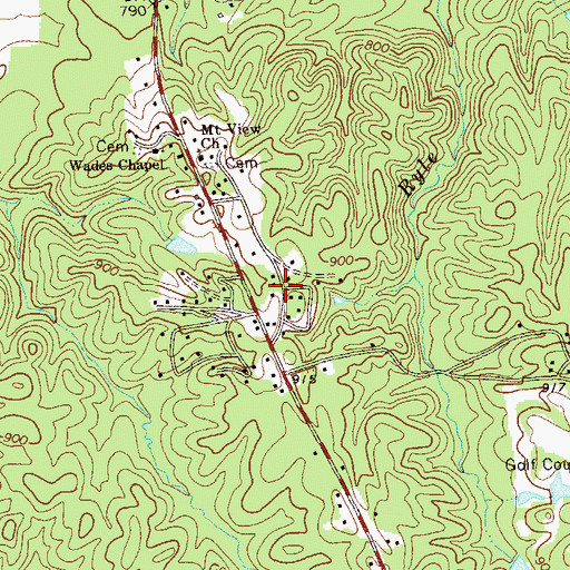 Topographic Map of Parkerosa, GA