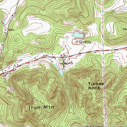 Topographic Map of Pickard Family Cemetery, GA