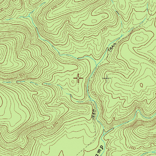 Topographic Map of Pine Log Mountain Wildlife Management Area, GA
