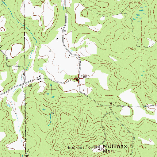 Topographic Map of Pineywoods Church, GA