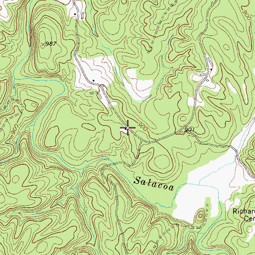 Topographic Map of Salacoa School (historical), GA