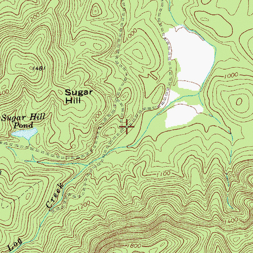 Topographic Map of Sugar Hill (historical), GA